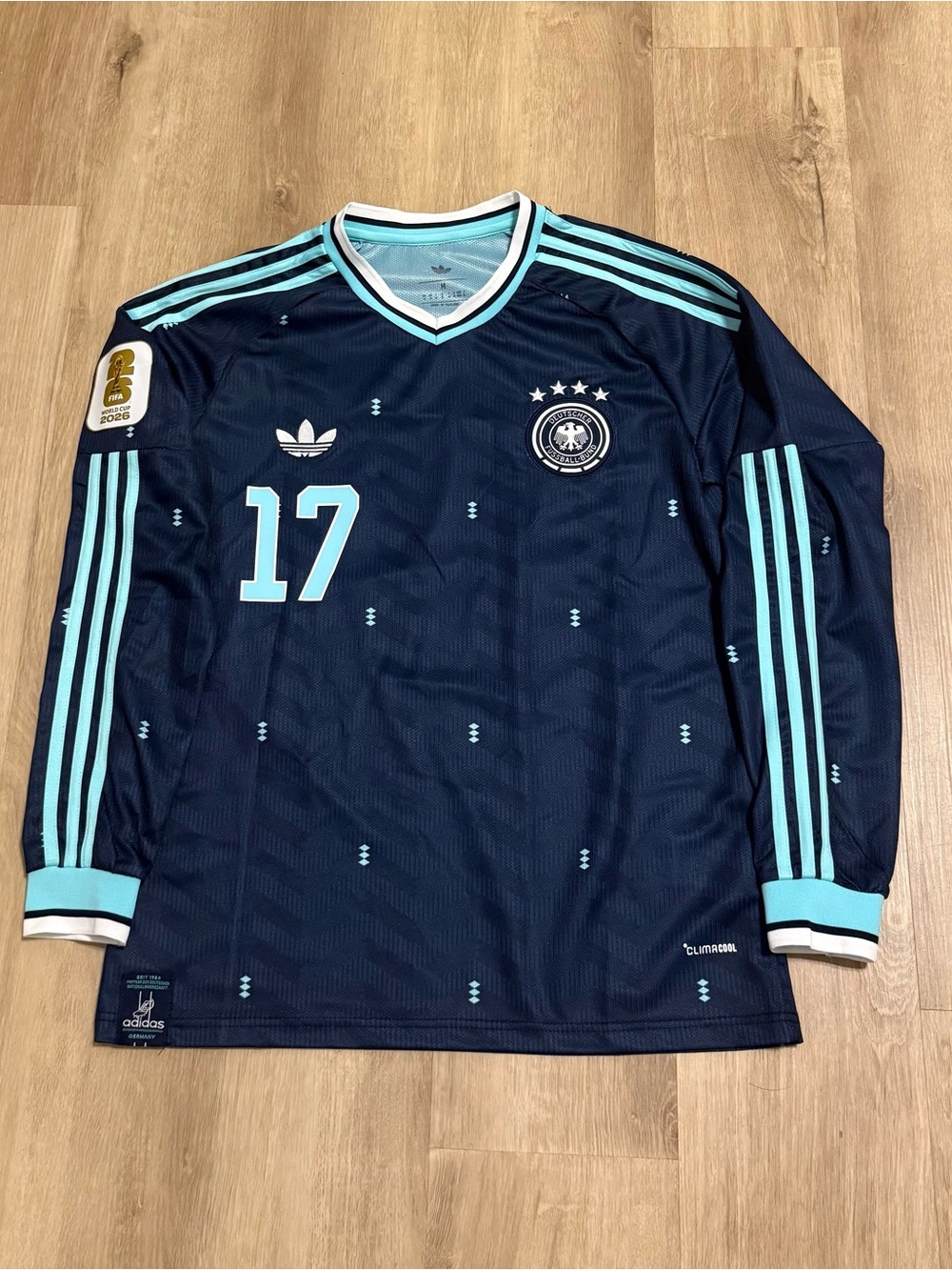 2026 Germany World Cup Away Long Sleeve Soccer Jersey Size M #17 WIRTZ